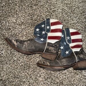 Roper Patriotic Ankle Boots - Red, White, Blue,‎ Black